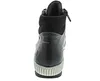The back view of a black high-top sneaker. Voir les images du produit