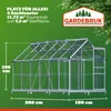 GARDEBRUK® Gewächshaus Aluminium 7,2m² mit Fundament Produktbild-Vorschau 3
