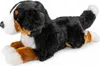 A plush toy dog lying down on a white background. Podgląd zdjęcia produktu