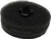 A close-up of a black foam filter with a black plastic attachment. Voir les images du produit