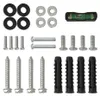 A collection of hardware components, including screws, washers, and wall anchors, arranged on a white background. Náhled obrázku produktu