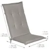 Beautissu Gartenstuhlauflage Loft HL Hellgrau, 120x50x6cm Produktbild-Vorschau 2