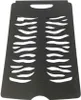 A black laundry basket with a zebra-like pattern of cutouts. Voir les images du produit