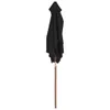 vidaXL Parasol avec mât en bois noir 150x200 cm Voir les images du produit 13