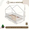 Crazy Pine Hausbett 120x200 cm – Kinderbett aus Naturholz Produktbild-Vorschau 21
