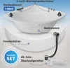 Aquade Acryl Eckbadewanne 140x140cm Koblenz & Wannenfüßen + Produktbild-Vorschau 3