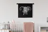 MuchoWow® Wandteppich Wandbehang Elefant - Tiere - Schwarz Produktbild-Vorschau 1