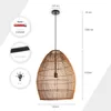 Pendelleuchte Wohnzimmer Boho Korbleuchten Pendellampe Produktbild-Vorschau 3