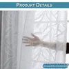 132x274cm Voile Gardinen 2 Stück，Gardinen Weiss Transparent Produktbild-Vorschau 2