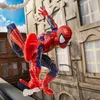 Spider-Man figure swinging between buildings. Podgląd zdjęcia produktu