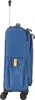 A blue rolling suitcase with a telescopic handle and wheels. Produktbild-Vorschau