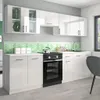 Roe Furniture Leco Küchenzeile 260 cm, Weiß Hochglanz, mit Produktbild-Vorschau 1