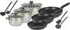 A collection of cookware and kitchen utensils arranged on a white background. Produktbild-Vorschau
