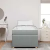 vidaXL Bettrahmen Hellgrau 100 x 200 cm Stoff Produktbild-Vorschau 3