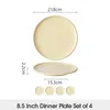 Teller set 4pcs Ø21,8 cm Keramik Essteller Pastateller Produktbild-Vorschau 2