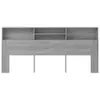 vidaXL Tête de lit avec étagères Gris Sonoma 220x19x103,5 Voir les images du produit 3