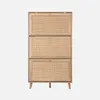 sweeek - Schuhschrank mit Rattan-Geflecht - Natur Produktbild-Vorschau 2