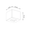 Wandleuchte LEO Beton 1xG9 8W Beton/Glas 10x12x12cm Sollux Produktbild-Vorschau 4