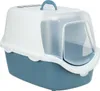 TRIXIE Katzentoilette Vico Open Top, mit Haube - blau/weiß Produktbild-Vorschau 1