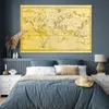 MuchoWow® Poster Weltkarte - Vintage - Gelb 180x120 cm - Produktbild-Vorschau 4