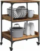 vidaXL Chariot de cuisine vieux bois 60 x 41 x 80,5 cm Bois Voir les images du produit 3