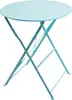 Bolero Runder Klappbarer Terrassentisch Stahl Azurblau 60Cm Produktbild-Vorschau 1