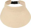 styleBREAKER Papierstroh Visor Cap einfarbig | Sonnenvisier Produktbild-Vorschau 2