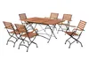 A wooden garden furniture set with a table and chairs, displayed on a white background. Náhled obrázku produktu
