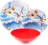 A set of plates and a bowl with a Japanese-inspired design. Voir les images du produit