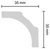 Decosa Zierprofil B5, weiß, 35 x 35 mm, Länge: 2 m - 001 Produktbild-Vorschau 3