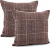 Heimtexland ® 2er Set Dekokissen Wolle Tartan kariert cosy Produktbild-Vorschau 1