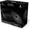 A black box for a cast iron casserole dish, showing the product and its features. Produktbild-Vorschau