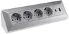 4-fach Steckdosenblock USB-A+C silber 250V/ 16A Produktbild-Vorschau 1