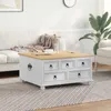 vidaXL Úložná bedna, bílá, 90 x 78 x 45 cm, masivní borové Náhled obrázku produktu 2