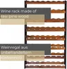 STOLMAK Weinregal aus Holz für 56 Flaschen Schwarz/Braun Produktbild-Vorschau 7