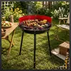 Grill ogrodowy okrągły na węgiel drzewny 35 cm przenośny Podgląd zdjęcia produktu 7