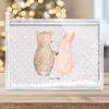 Mr. & Mrs. Panda Bilderrahmen Bär und Hase Umarmen - Grau Produktbild-Vorschau 5