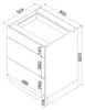 Küchenunterschrank 3 Schubladen - 60 cm - Weiß glänzend - Produktbild-Vorschau 7