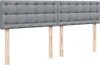 vidaXL Boxspringbett mit Matratze Hellgrau 180x200 cm Stoff Produktbild-Vorschau 7