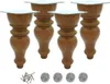 Dřevěná noha k nábytku, soustružená sudová, 20 cm, buk, Náhled obrázku produktu 1