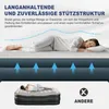 A woman sleeping on an air mattress, with diagrams illustrating support structure and a comparison to other products. Podgląd zdjęcia produktu