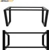 Two black metal table bases displayed against a white background. Náhled obrázku produktu