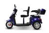 A blue electric scooter for seniors is shown from the side against a white background. Produktbild-Vorschau