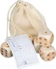 XXL Würfelset / mit 5 Riesen Holz-Würfel 5x5x5cm und Produktbild-Vorschau 1