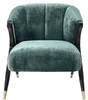 Casa Padrino Designer Sessel Ägäisches Grün / Schwarz / Produktbild-Vorschau 2