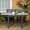 Outsunny Gartentisch, Esstisch für Garten mit Ausziehbarer Produktbild-Vorschau 2