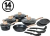 14-teiliges Granit-Kochgeschirr-Set mit Produktbild-Vorschau 3