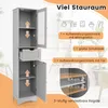 COSTWAY Nastaviteľná vysoká kúpeľňová skrinka 40 x 30 x 170 Náhľad obrázku produktu 4
