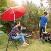 Relaxdays Sonnenschirm, Ø 180 cm, höhenverstellbar, Produktbild-Vorschau 2