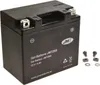 A black gel battery is shown from a diagonal angle on a white background. Produktbild-Vorschau